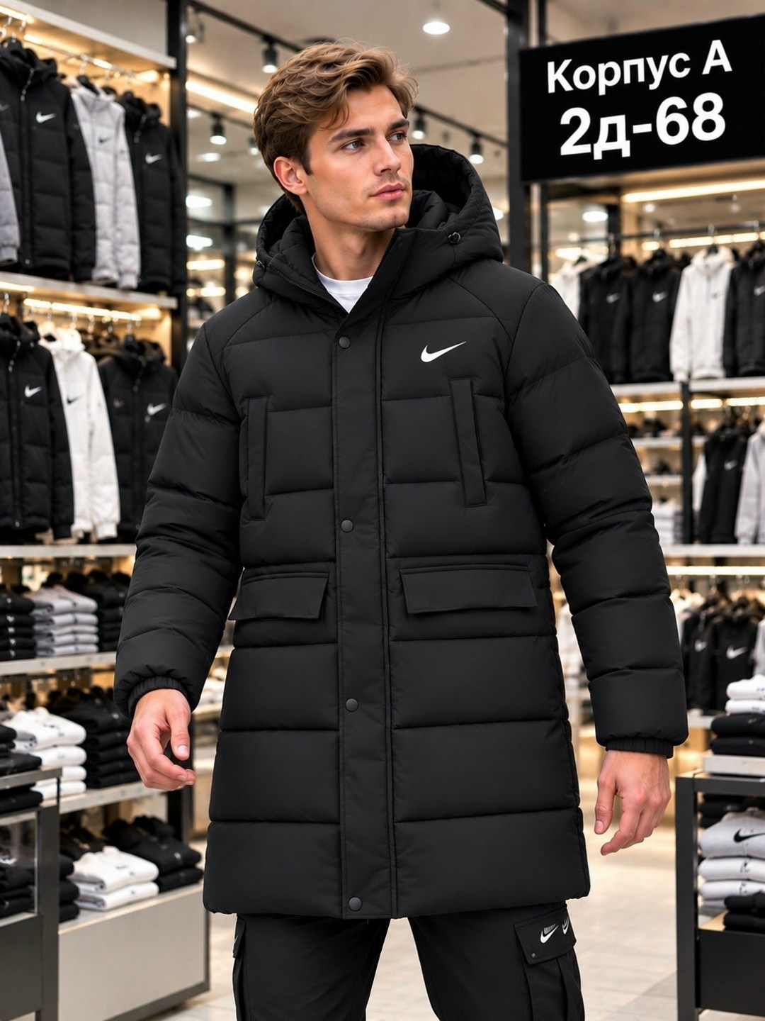 пуховик мужской puma,пуховик мужской anta down jacket черный xl,пуховик puma,зимняя куртка puma,пуховик зимний длинный puma