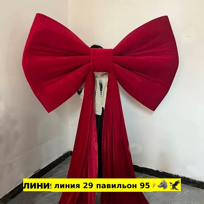 бант на елку большой,банты на елку,красные банты на елку,бант на верхушку елки,рождественский бант