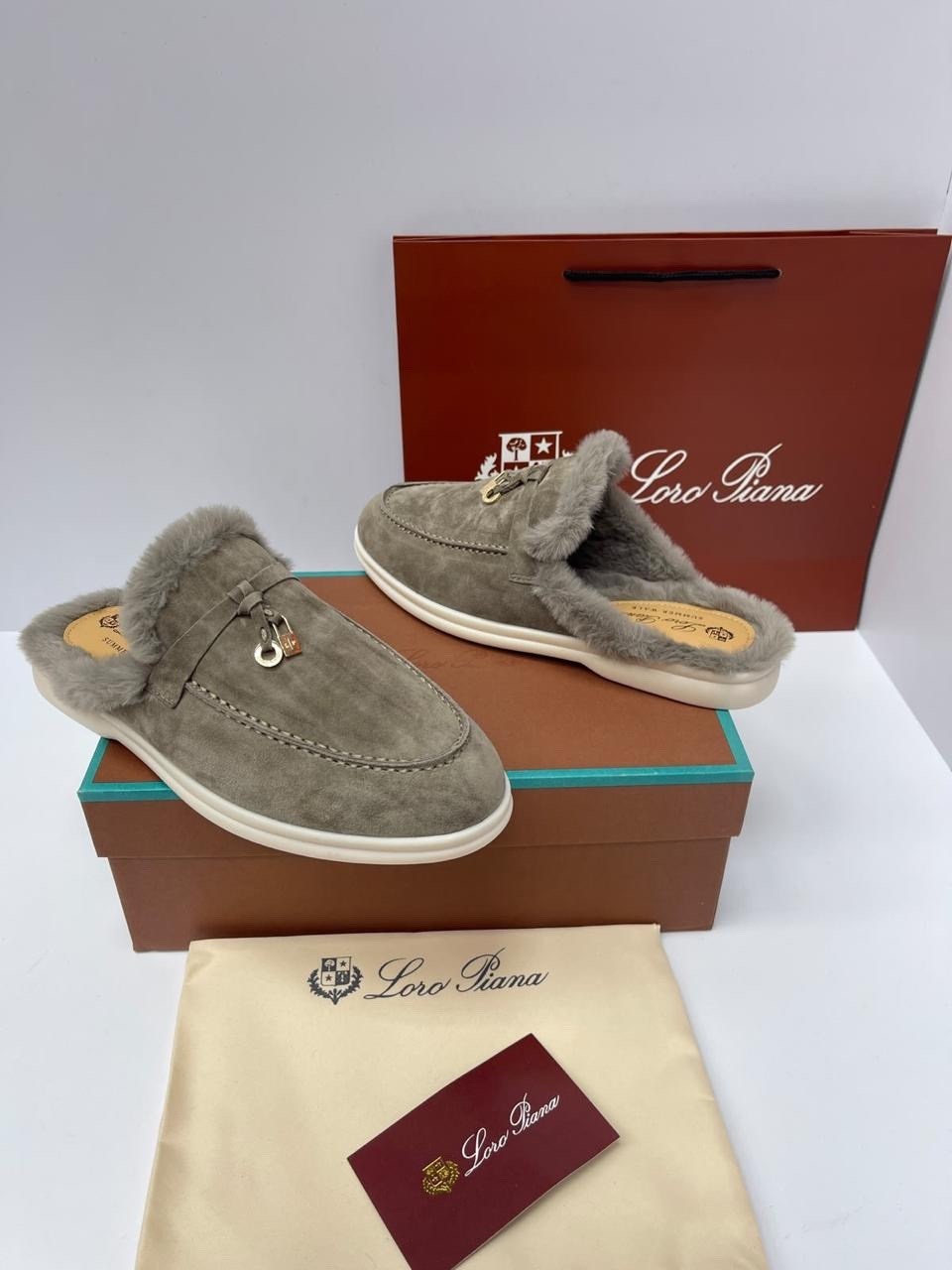 женские лоферы loro piana,лоферы замшевые loro piana,лоферы loro piana,,мюли с мехом