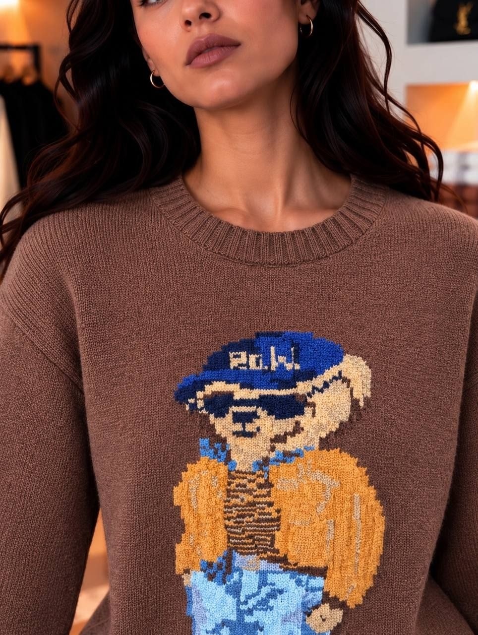 свитер с мишкой,свитер polo ralph lauren,женский кашемировый пуловер lauren bear,свитер ralph lauren,ralph lauren свитер с мишкой