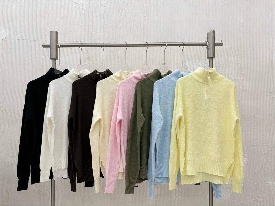 свитер с горлом на молнии оверсайз kk fashion,женский свитер,розовый свитер,кофта женская,свитер женский на молнии