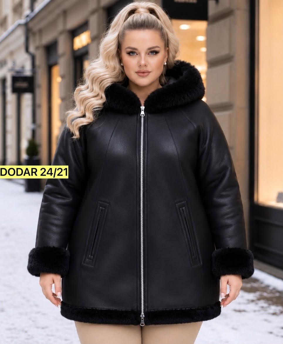 дублёнка umoda,дубленка женская из натуральной овчины с капюшоном,дубленка женская,дубленка женская furnatur 8024771 черная 56 ru,дубленка
