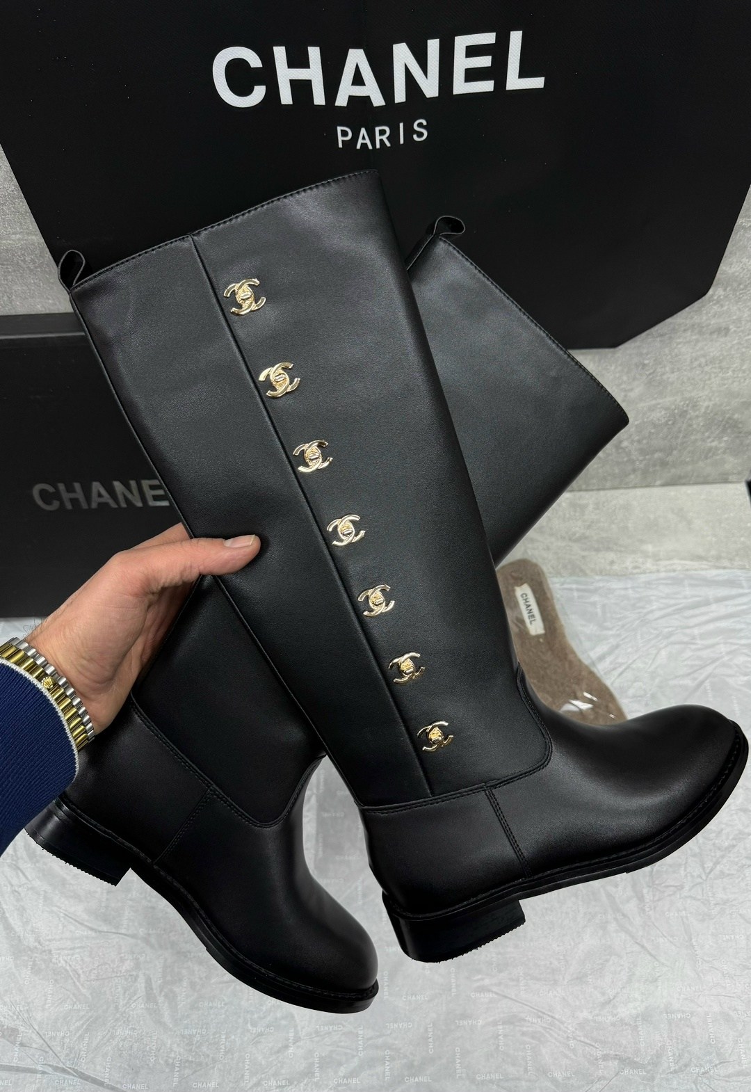 сапоги chanel,сапоги шанель,сапоги chanel кожаные черные,,сапоги
