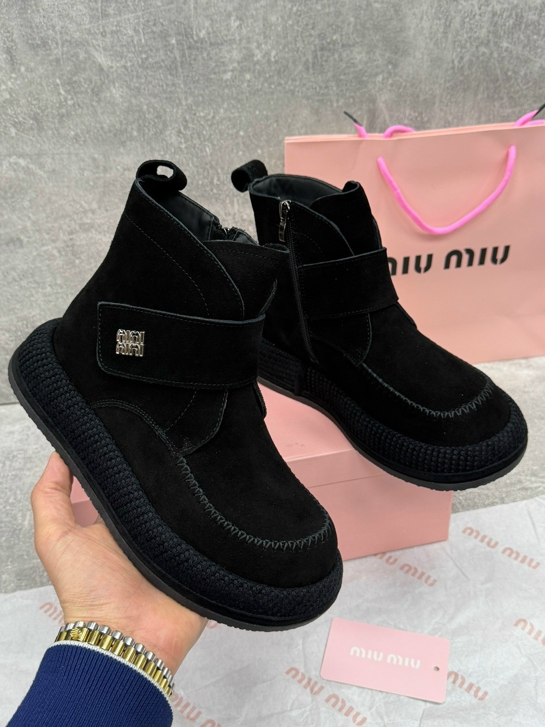 ботинки miu miu,miu miu ботинки зимние замшевые,miu miu женские замшевые ботинки premium black,ботинки замшевые miu miu,