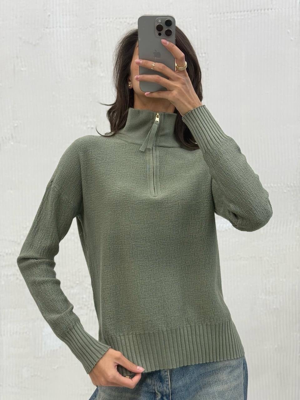 свитер с горлом на молнии оверсайз kk fashion,женский свитер,розовый свитер,кофта женская,свитер женский на молнии