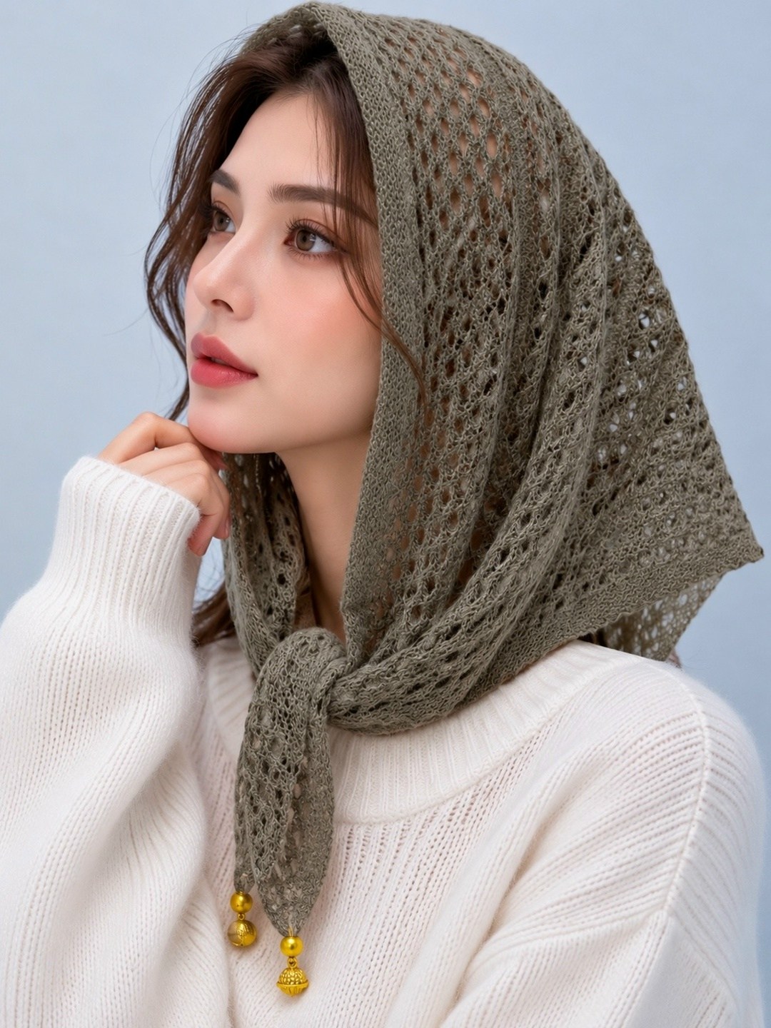 косынка вязаная,косынка вязаная женская,косынка женская,косынка,косынка платок