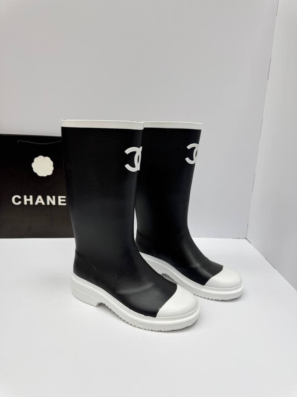 chanel черные резиновые сапоги для женщин,сапоги chanel,резиновые сапоги chanel,chanel черные резиновые сапоги,женские резиновые сапоги chanel