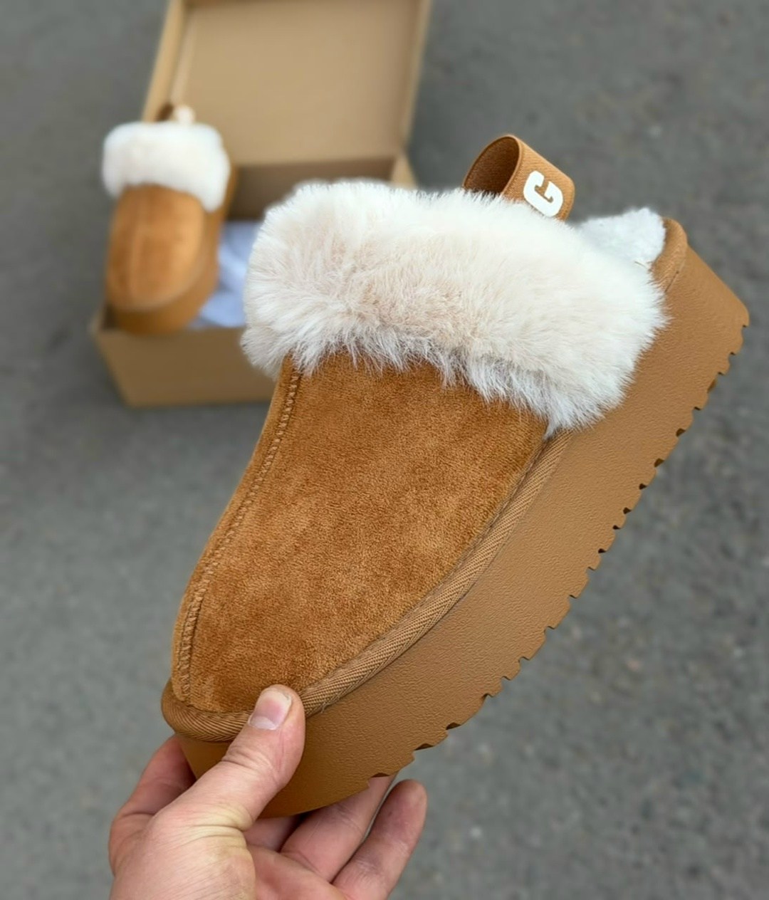 женские угги,ugg funkette slipper chestnut,,угги ugg,угги женские ugg