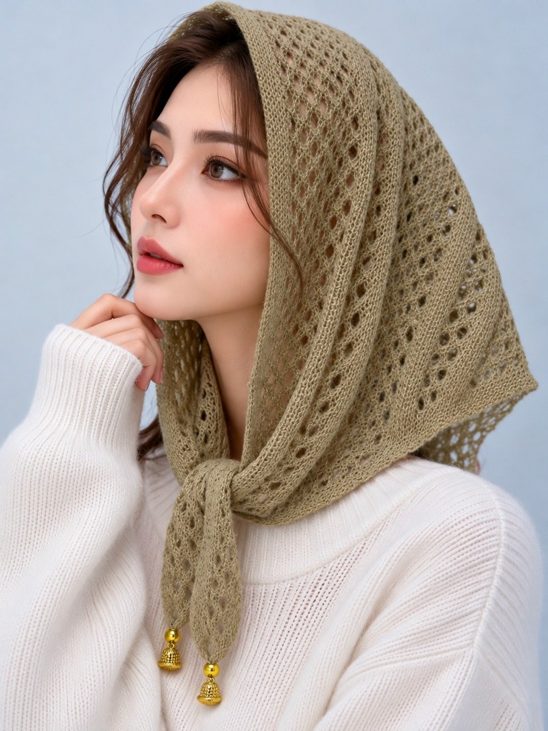 косынка вязаная,косынка вязаная женская,косынка женская,косынка,косынка платок