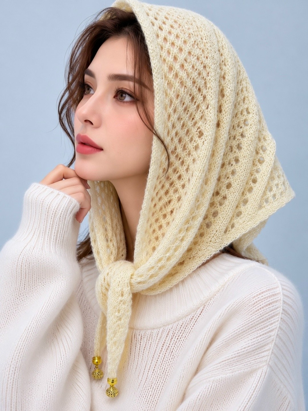 косынка вязаная,косынка вязаная женская,косынка женская,косынка,косынка платок