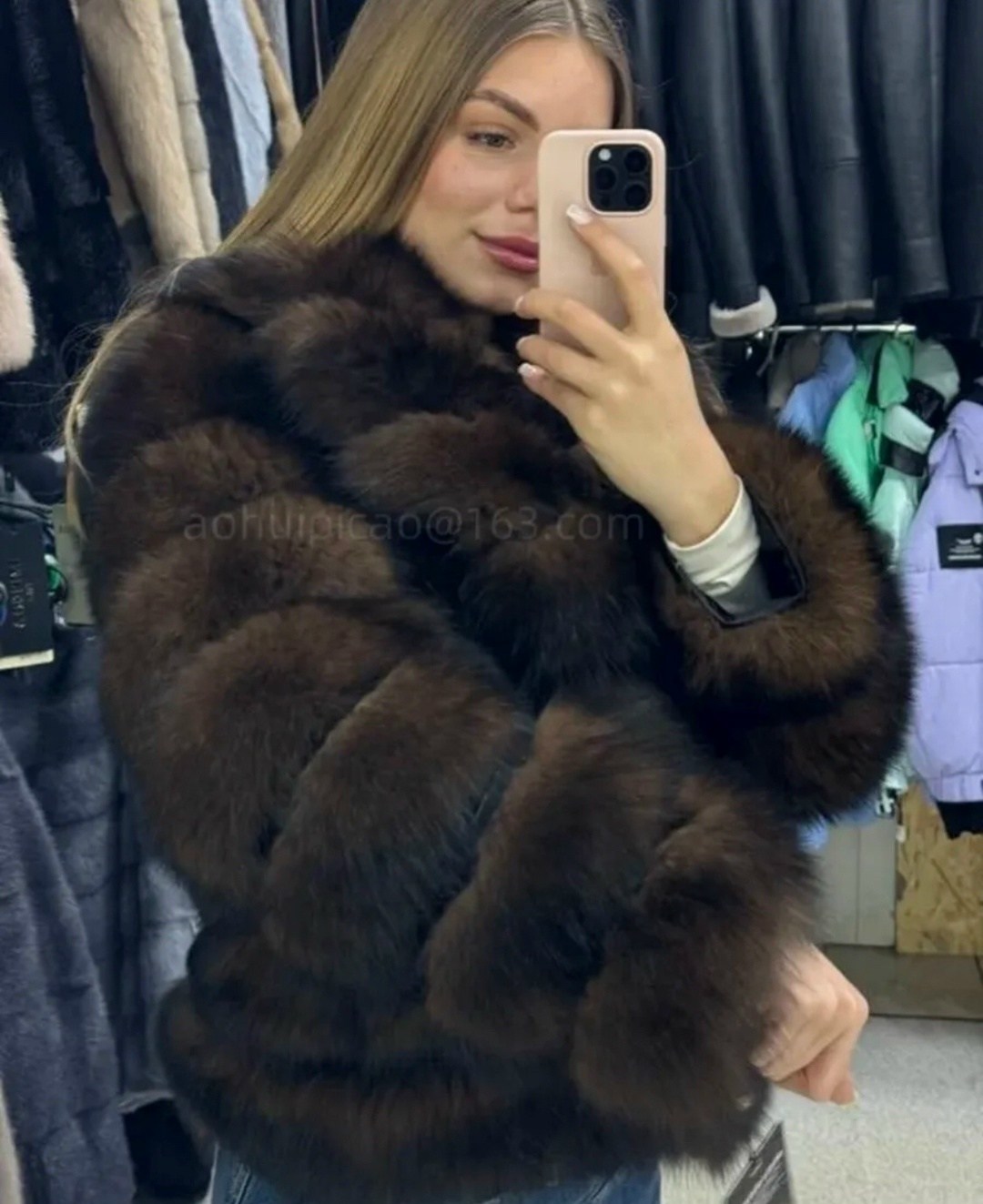 шуба из песца,шуба из финского песца,шуба из финского песца yana kraft brand,шуба из песца под соболя,шуба из финского песца тонировка под соболя