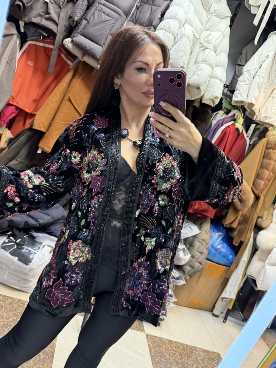 пальто с вышивкой,кардиган кимоно,куртка женская,кардиган с пайетками,кардиган