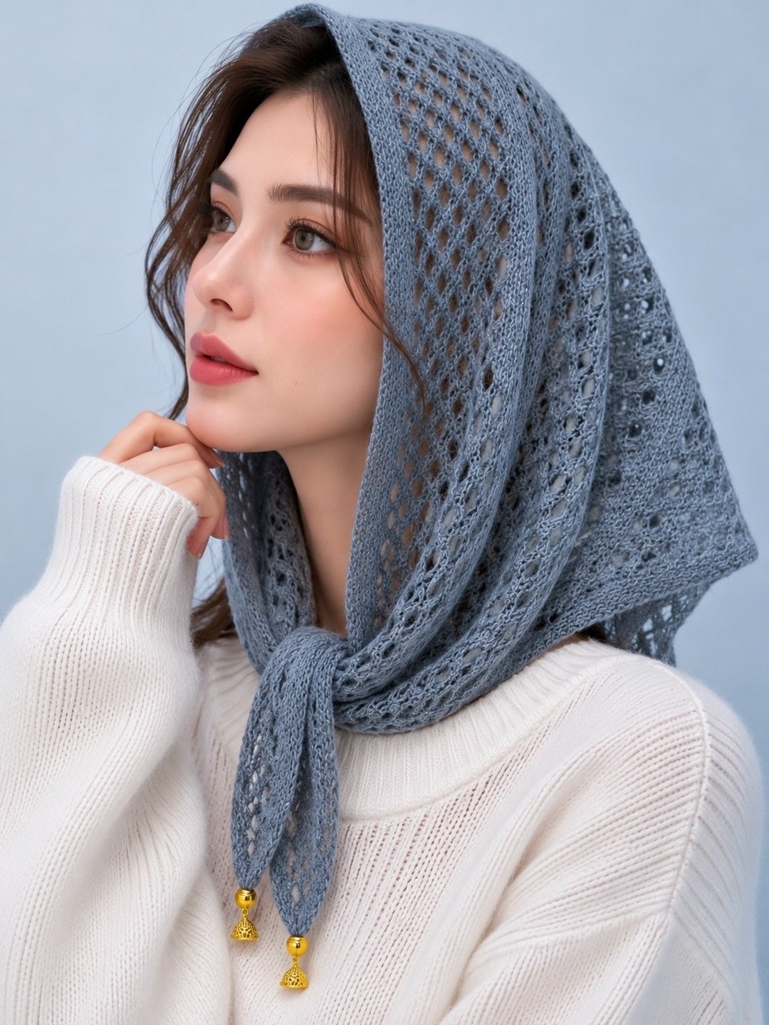 косынка вязаная,косынка вязаная женская,косынка женская,косынка,косынка платок