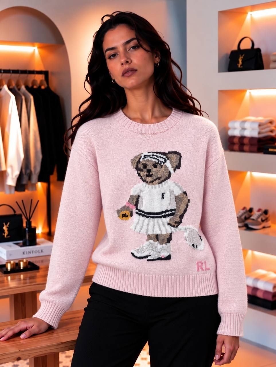 джемпер с мишкой,кашемировый свитер медведь ralph lauren,свитер с мишками,свитер с мишкой ральф лорен,свитер ральф лаурен с медведем женский