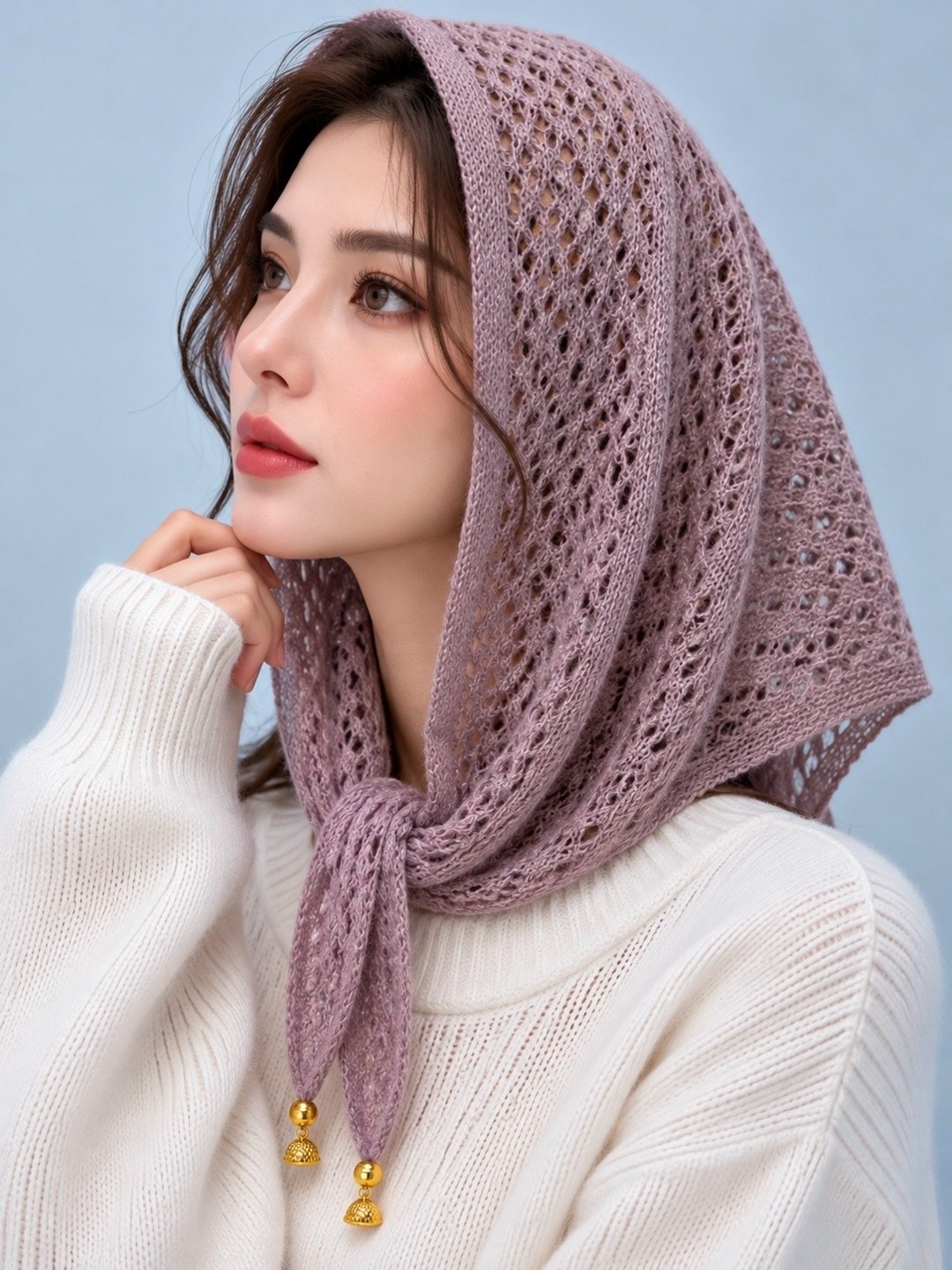 косынка вязаная,косынка вязаная женская,косынка женская,косынка,косынка платок