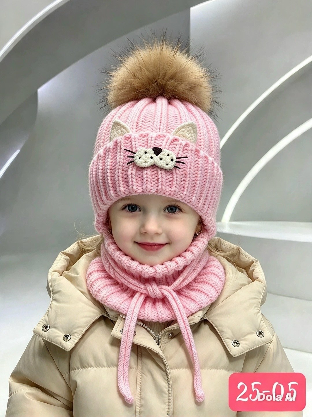 шапка зимняя вязаная и снуд для детей русбубон,шапка для девочки зимняя вязаная и снуд русбубон,шапка зимняя для девочек,вязаные шапочки,шапка вязаная детская с двумя помпонами на завязках love you