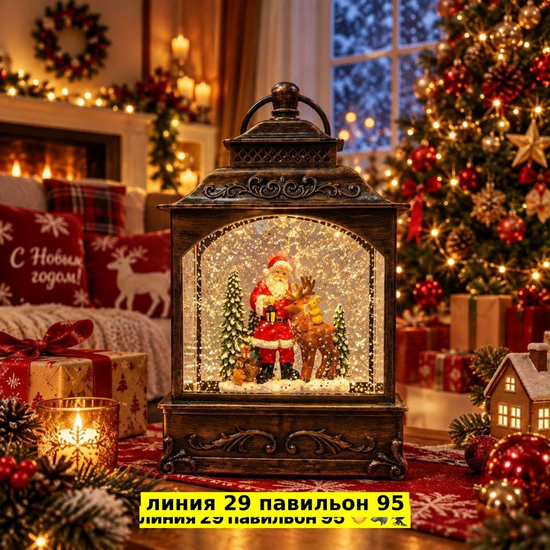 новогодний фонарь,светильник новогодний фонарь,декоративный фонарь на новый год,фонарь новогодний со снегом музыкальный,новогодний фонарь со снегом внутри и подсветкой