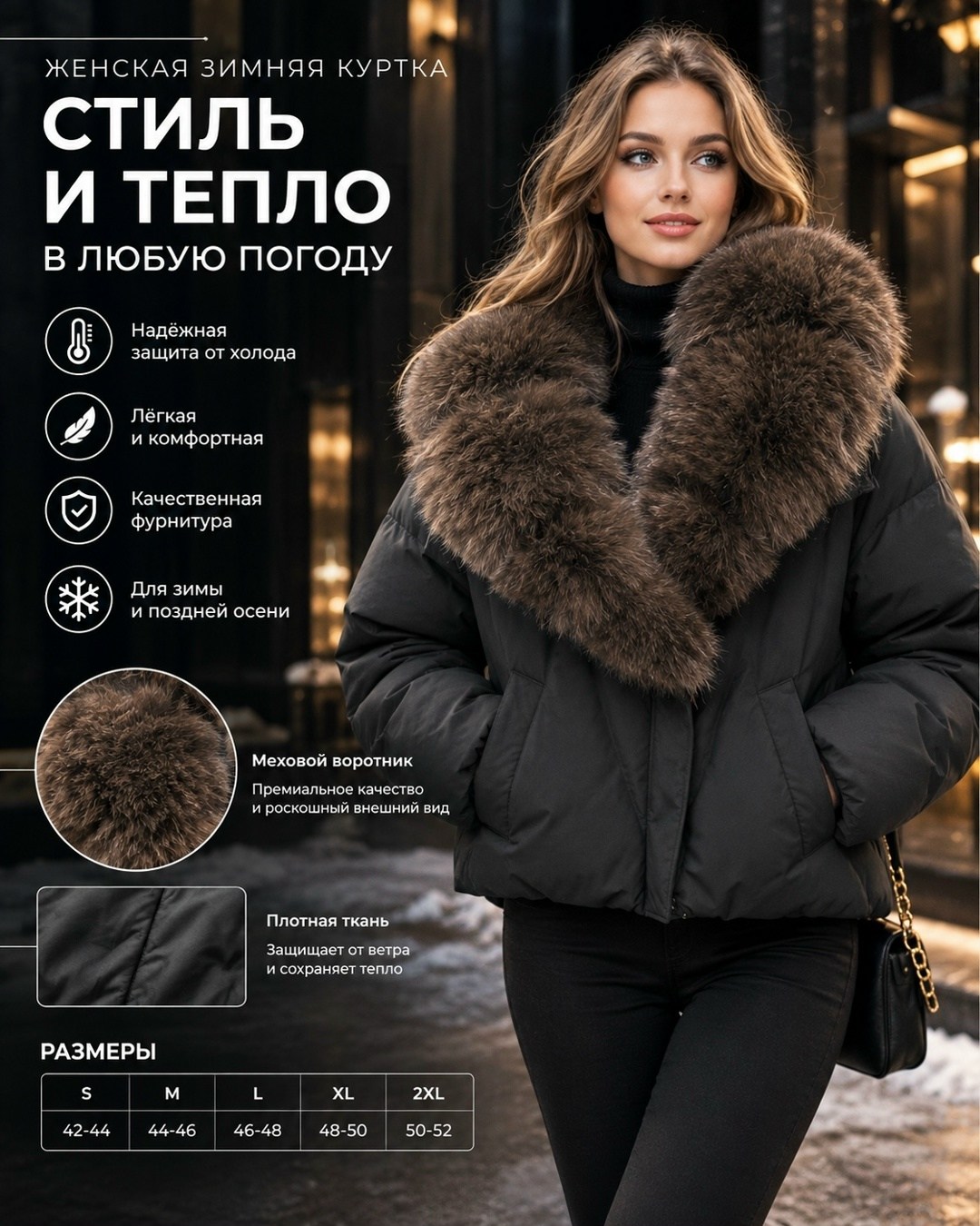 куртка с меховым воротником,зимние куртки женские,женская куртка с мехом,женские куртки,пуховик женский