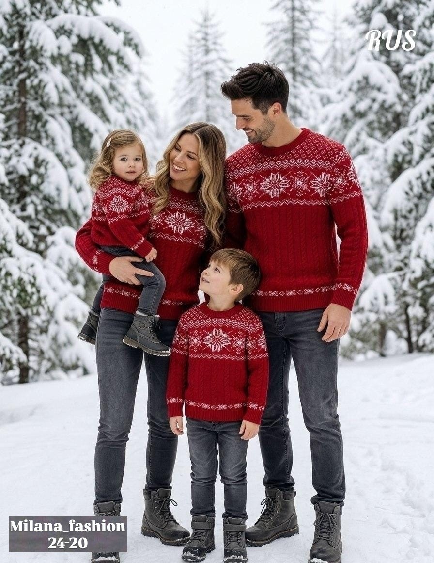 рождественские свитера,новогодние свитера,модные свитера,свитер plover wear family look,новогодние свитера для всей семьи
