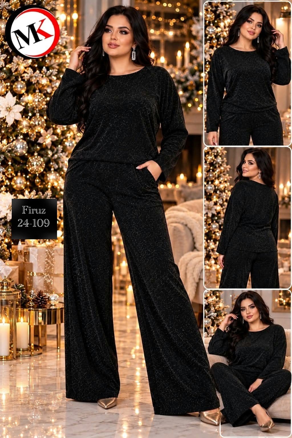костюм liona style 919 зеленый,изумрудный трикотаж с люрексом,костюм с брюками,костюм для женщин,женские костюмы