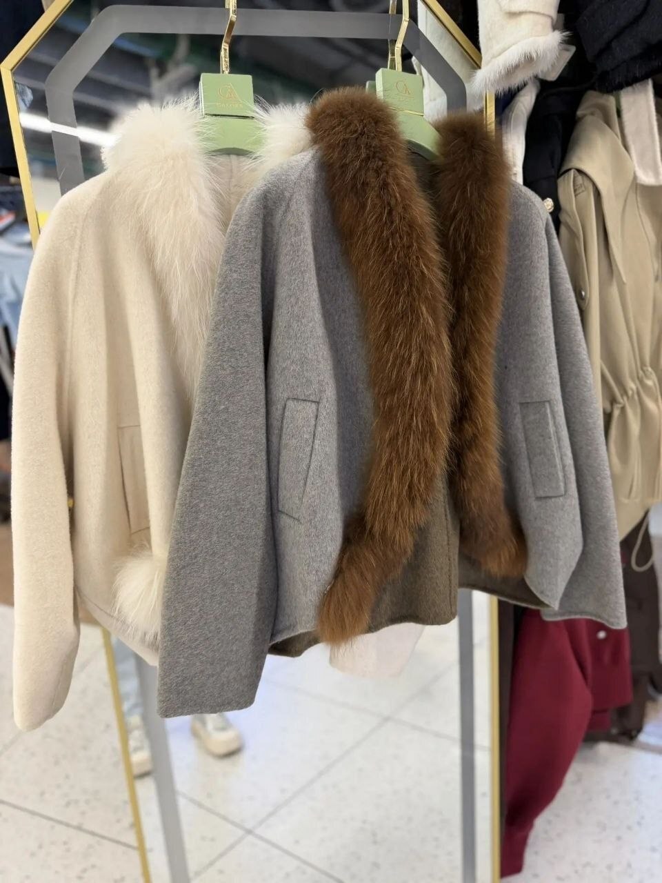 женское элегантное шерстяное пальто стандартной длины drouble face woen,пальто с меховым воротником,пальто с мехом,шерстяное пальто,пальто теплое