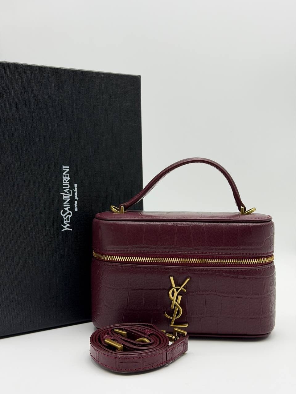 кожаная сумка yves saint laurent gaby vanity бордовая,сумка в стиле ysl gaby vanity bag yves saint laurent,сумка,сумка yves saint laurent,брендовая сумка женская