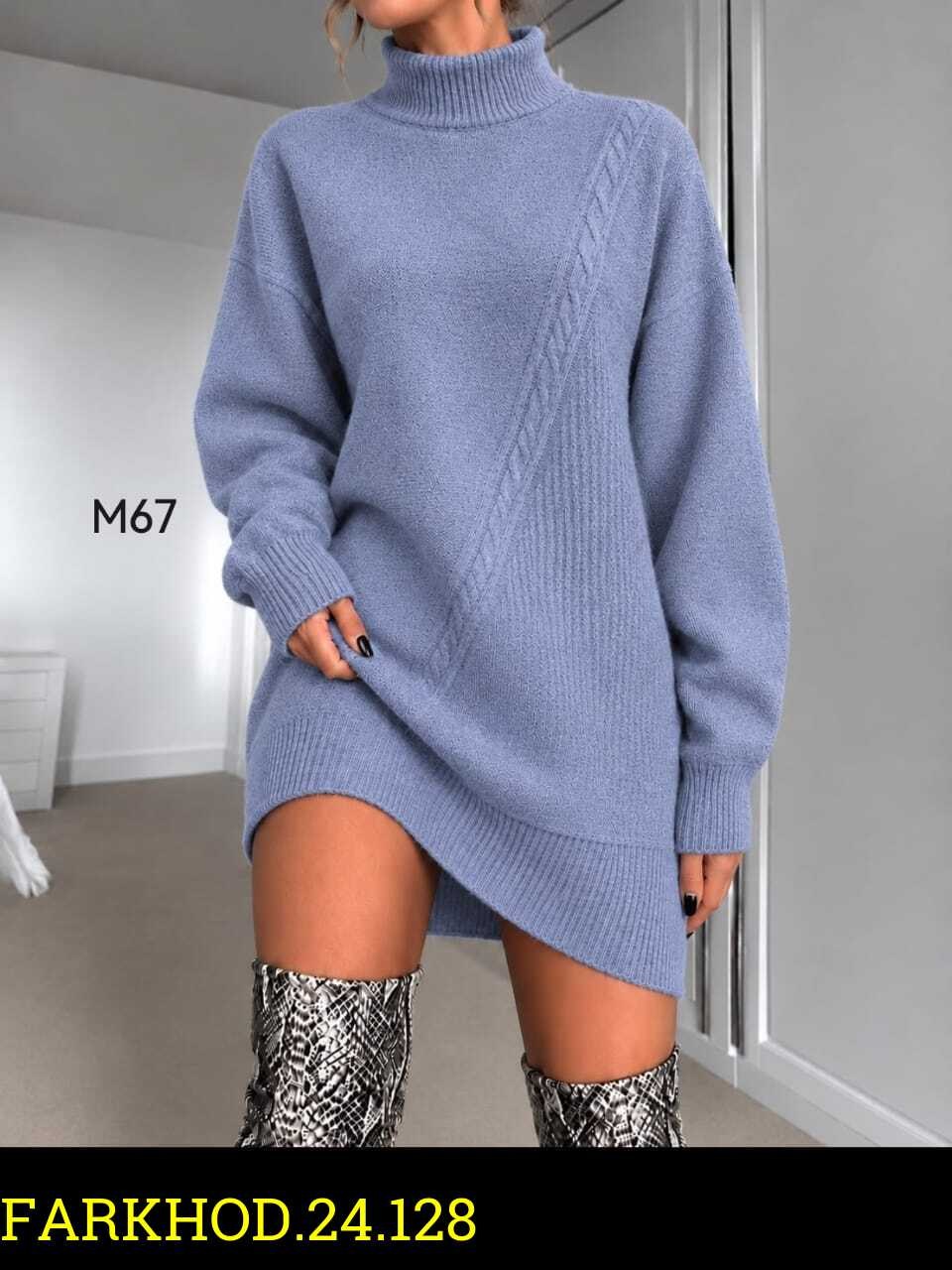 платье вязаное,теплое вязаное платье - туника оверсайз abl&pom,вязаное платье женское,свитер удлиненная,платье вязаное теплое