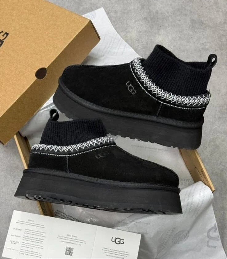 угги женские,,зимние угги ugg tazzette с трикотажной вставкой,угги женские с носком зимние galand roww цвет черный,угги женские зимние короткие