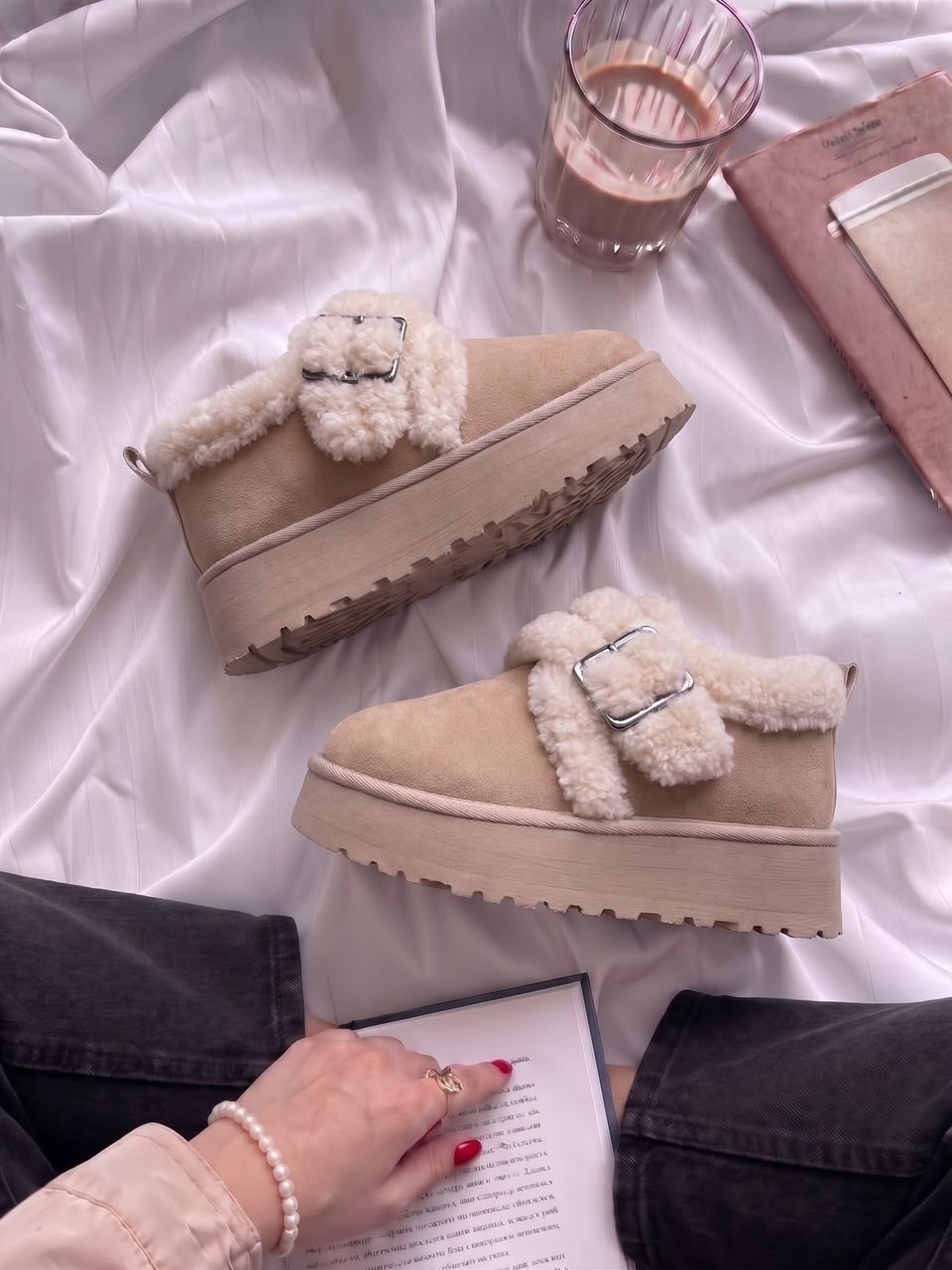 женские угги,,угги belaroza,угги зимние на платформе от basvello shoes,короткие угги