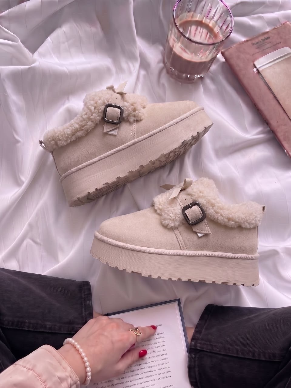 женские угги,,угги belaroza,угги зимние на платформе от basvello shoes,короткие угги